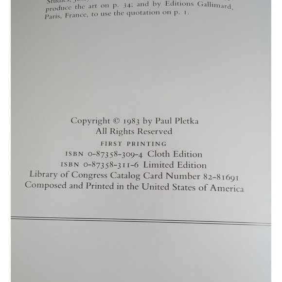 Paul Pletka Art Book 1983 Hardcover First Printing Northland Press - Picture 5 of 9